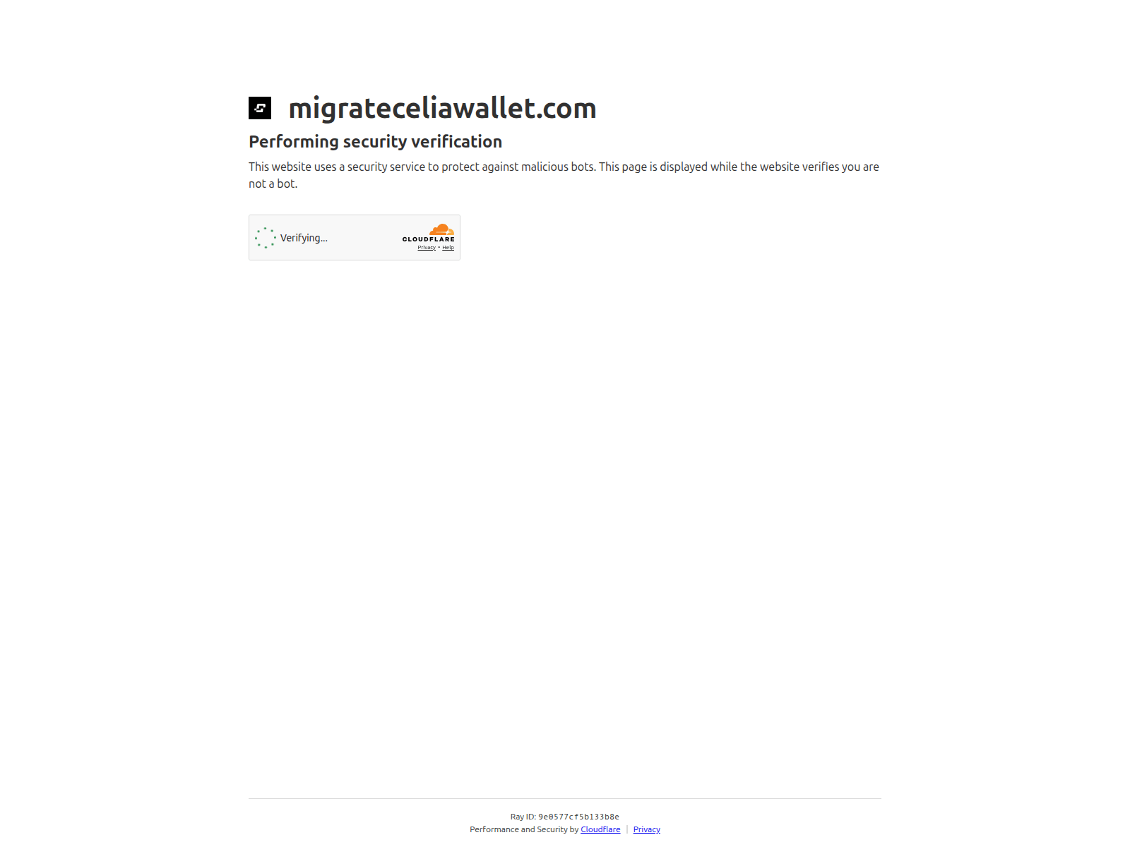 Forensic screenshot of migrateceliawallet.com