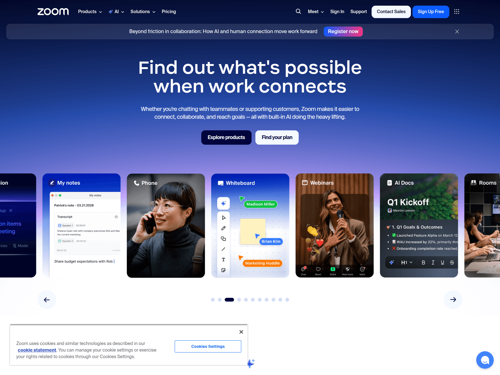 Screenshot of us05web.zoom.us