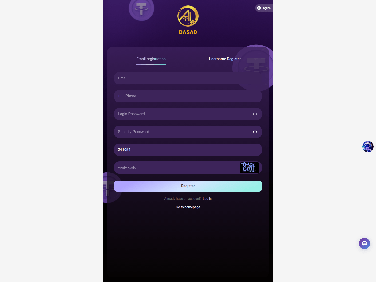 Screenshot of dasad.io