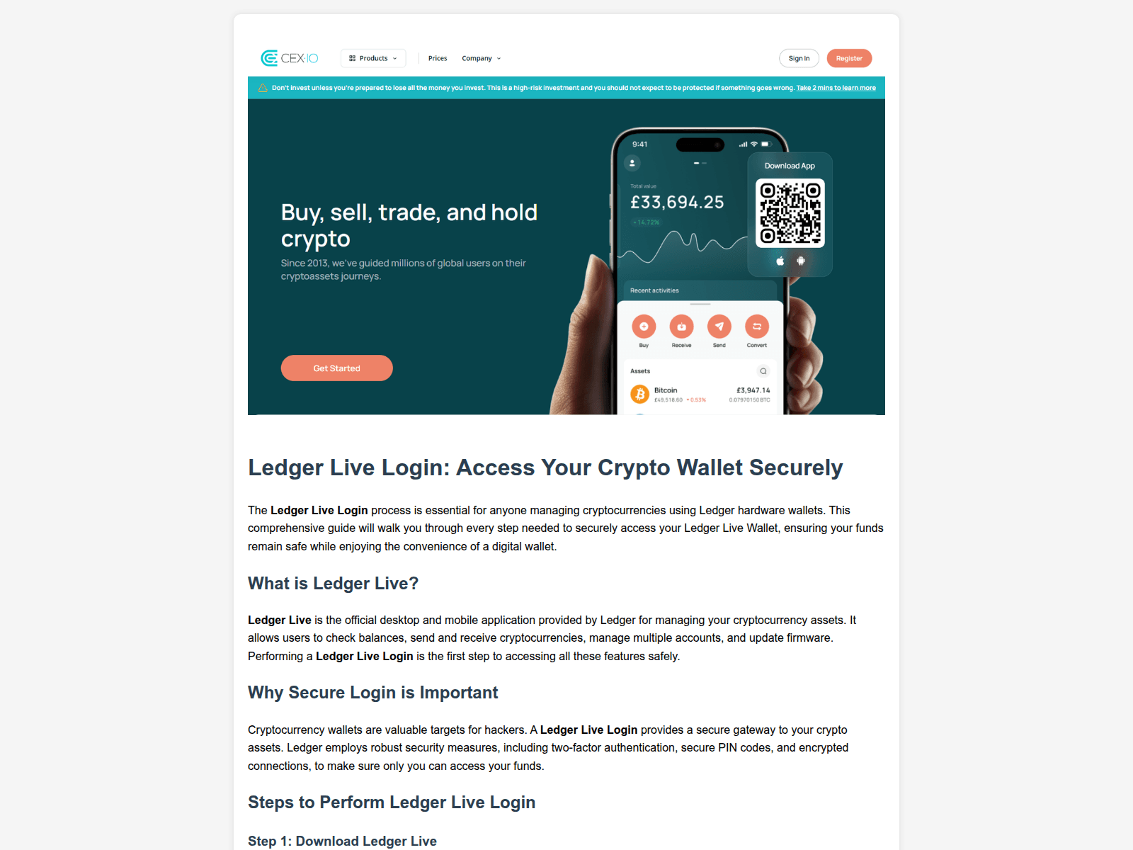 Screenshot of ledger-live-login-hub.pages.dev