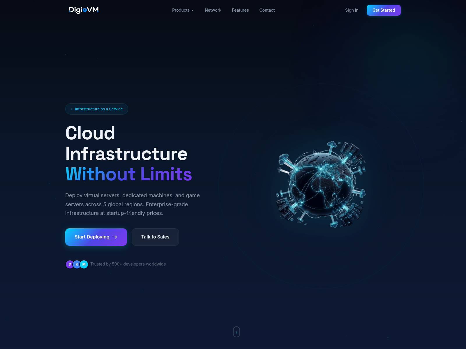 Screenshot of digivm.net