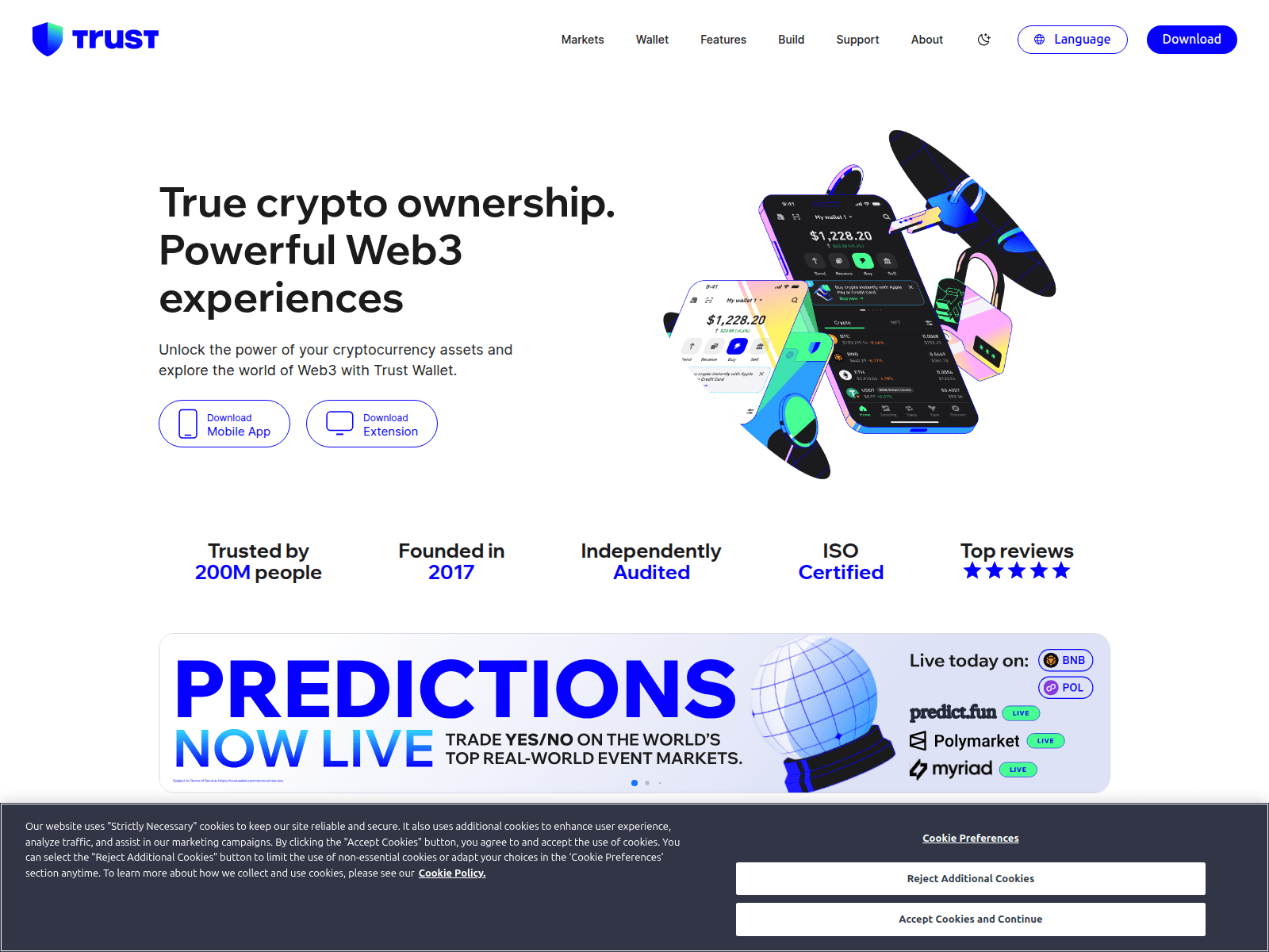 Screenshot of trustwalletaml.net