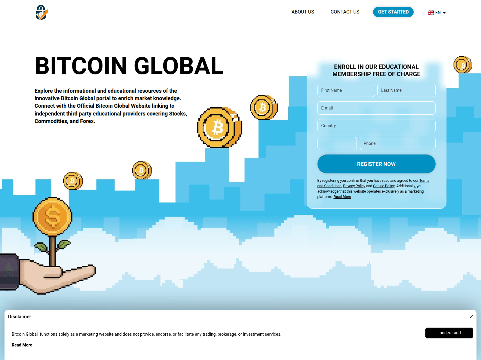 Screenshot of bitcoinglobal-system.com