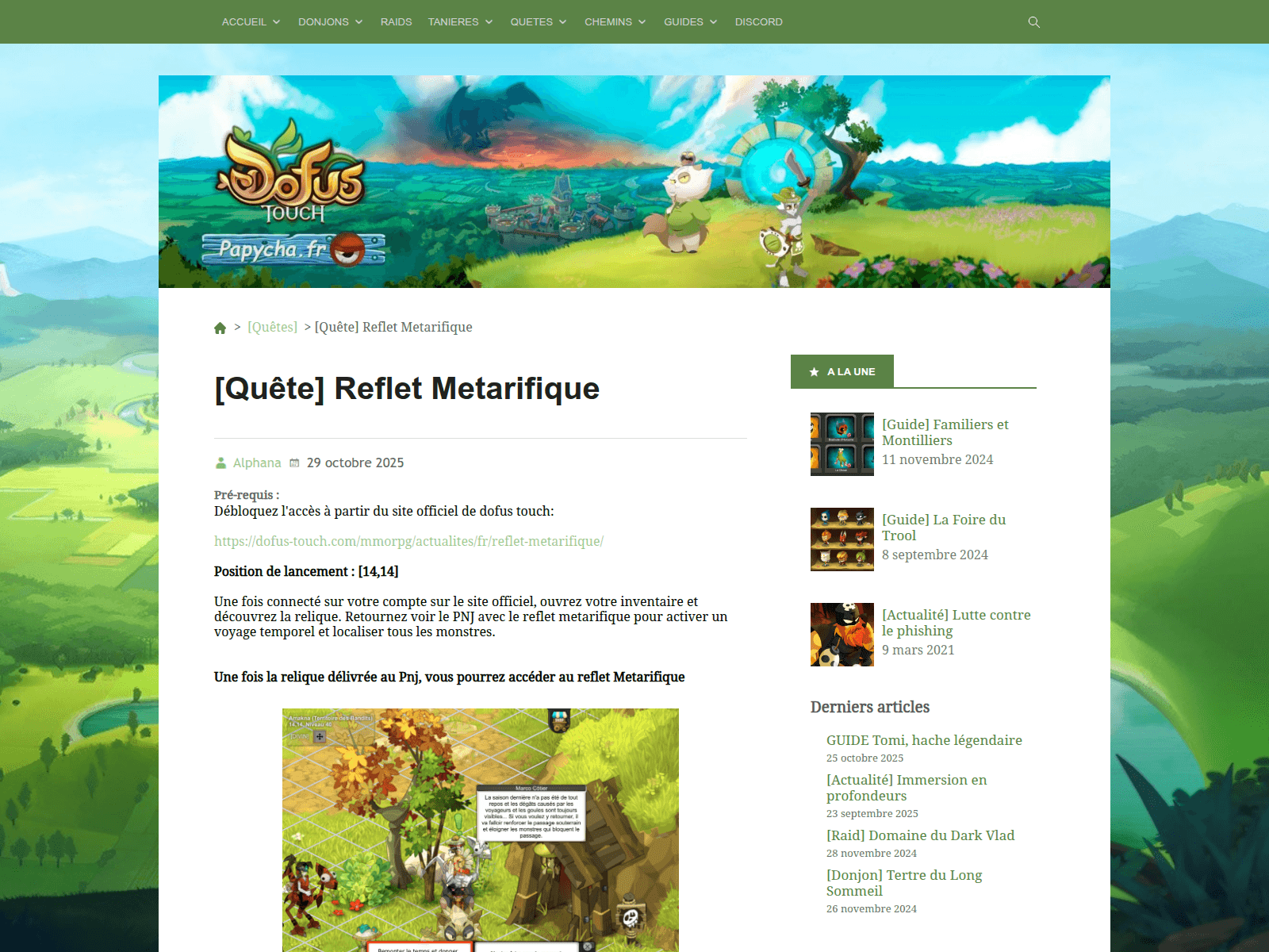 Forensic screenshot of www.papycho.fr