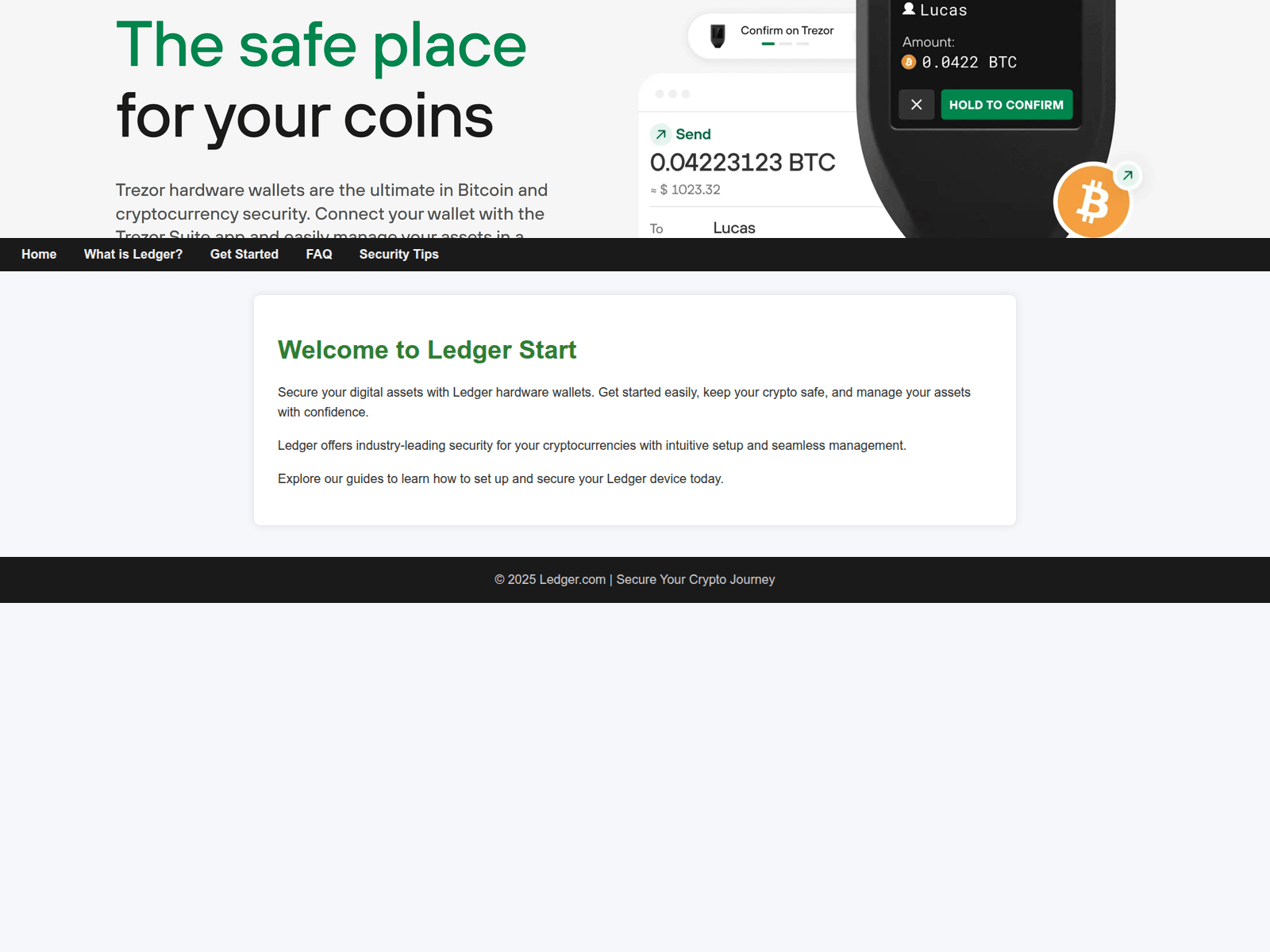Forensic screenshot of depledger.pages.dev