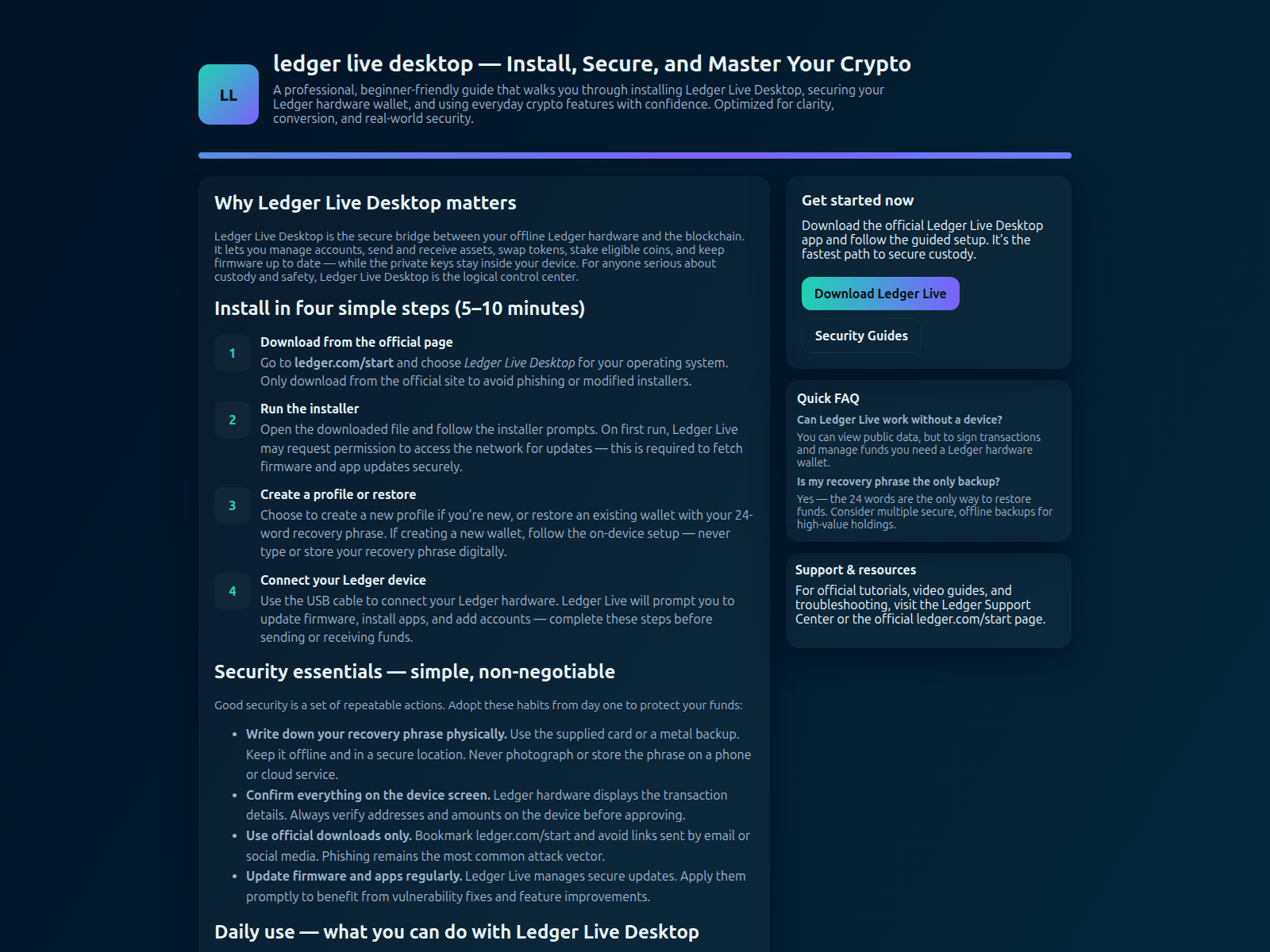 Screenshot of faq-ledgr-desk.pages.dev