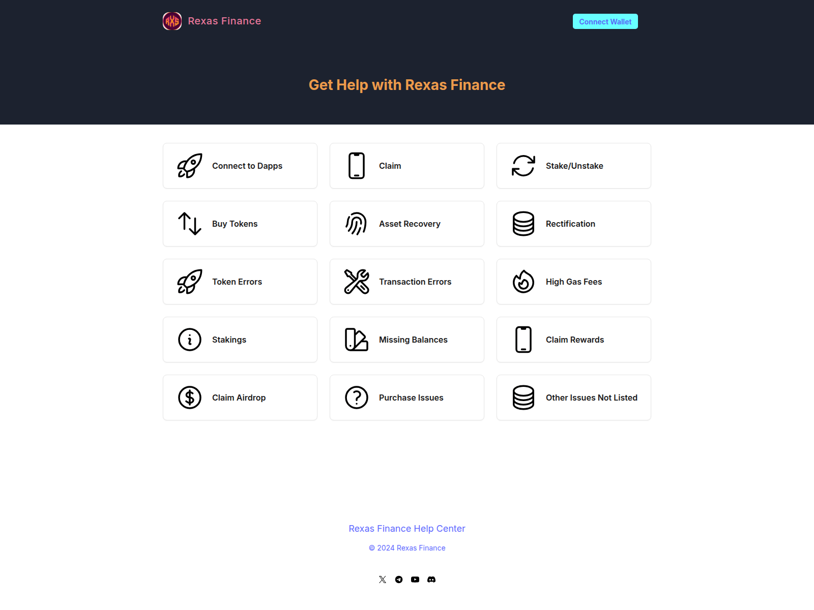 Forensic screenshot of rexassupport.pages.dev