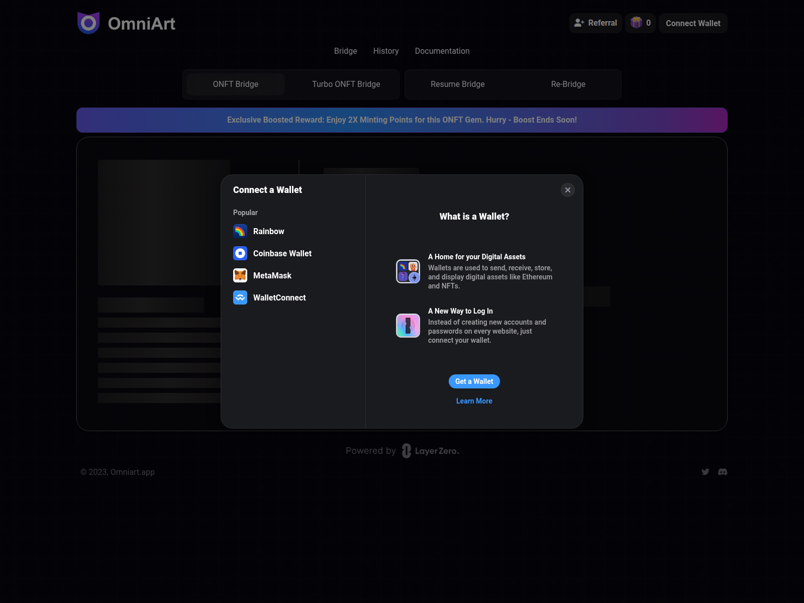 Forensic screenshot of omniart-appp.pages.dev