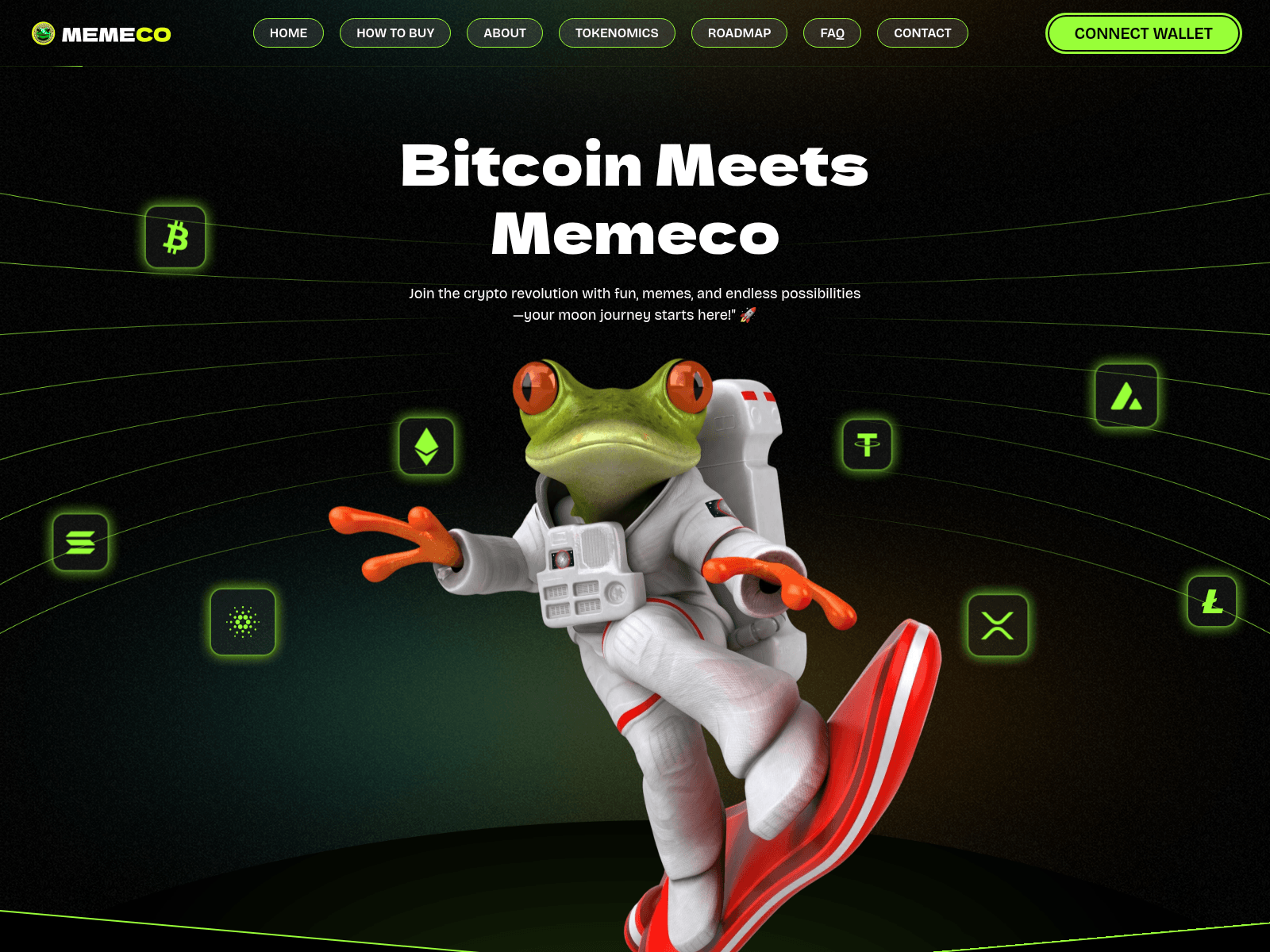 Screenshot of memeco.meme