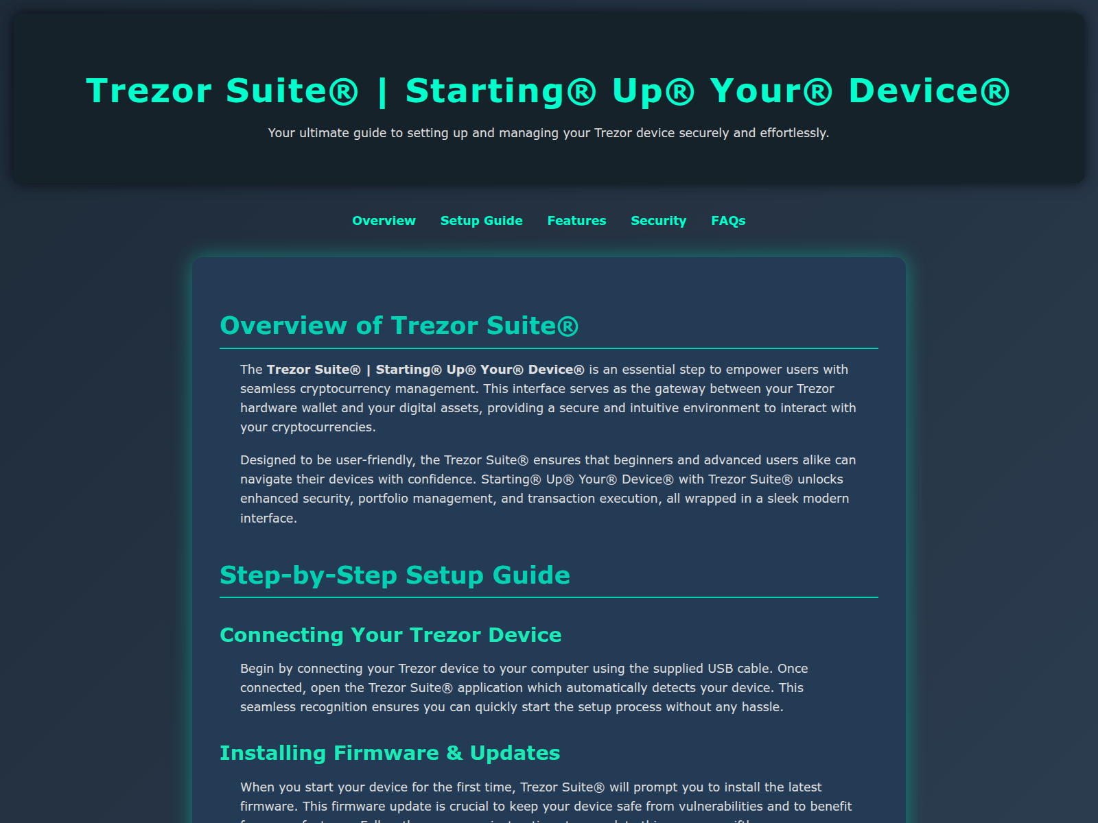 Forensic screenshot of guide-trezer-suite.pages.dev