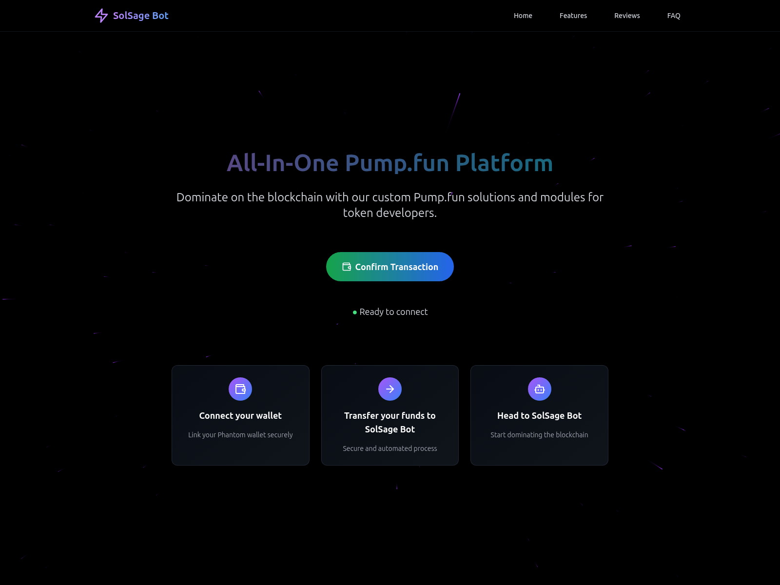 Forensic screenshot of solsagebot.pages.dev