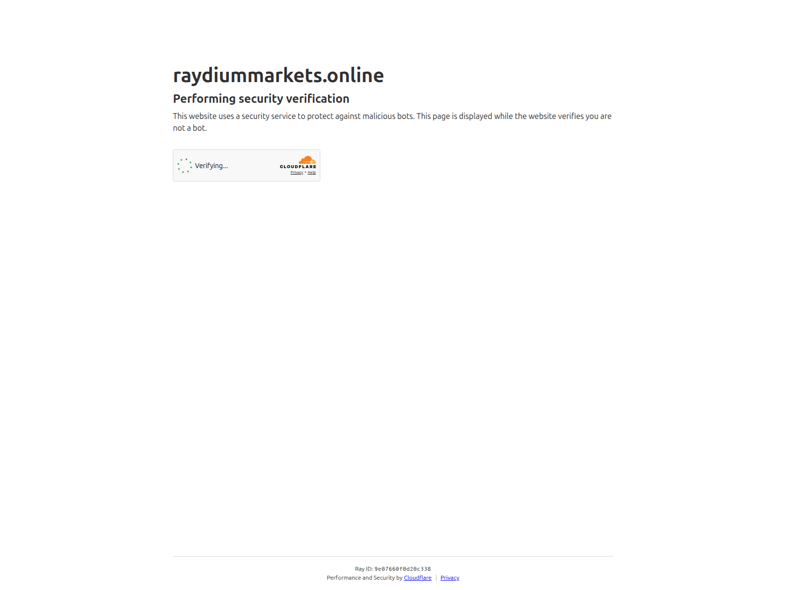 Forensic screenshot of raydiummarkets.online