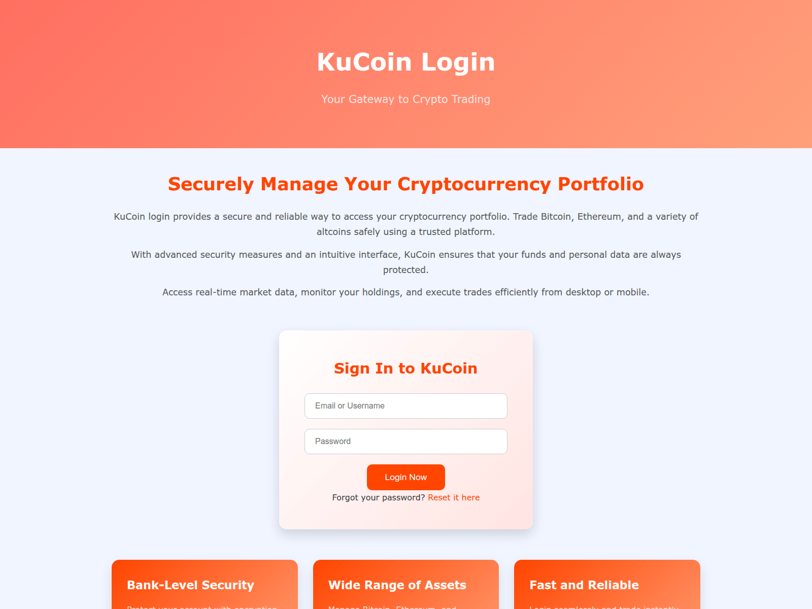 Screenshot of sso-qucoin-login.pages.dev