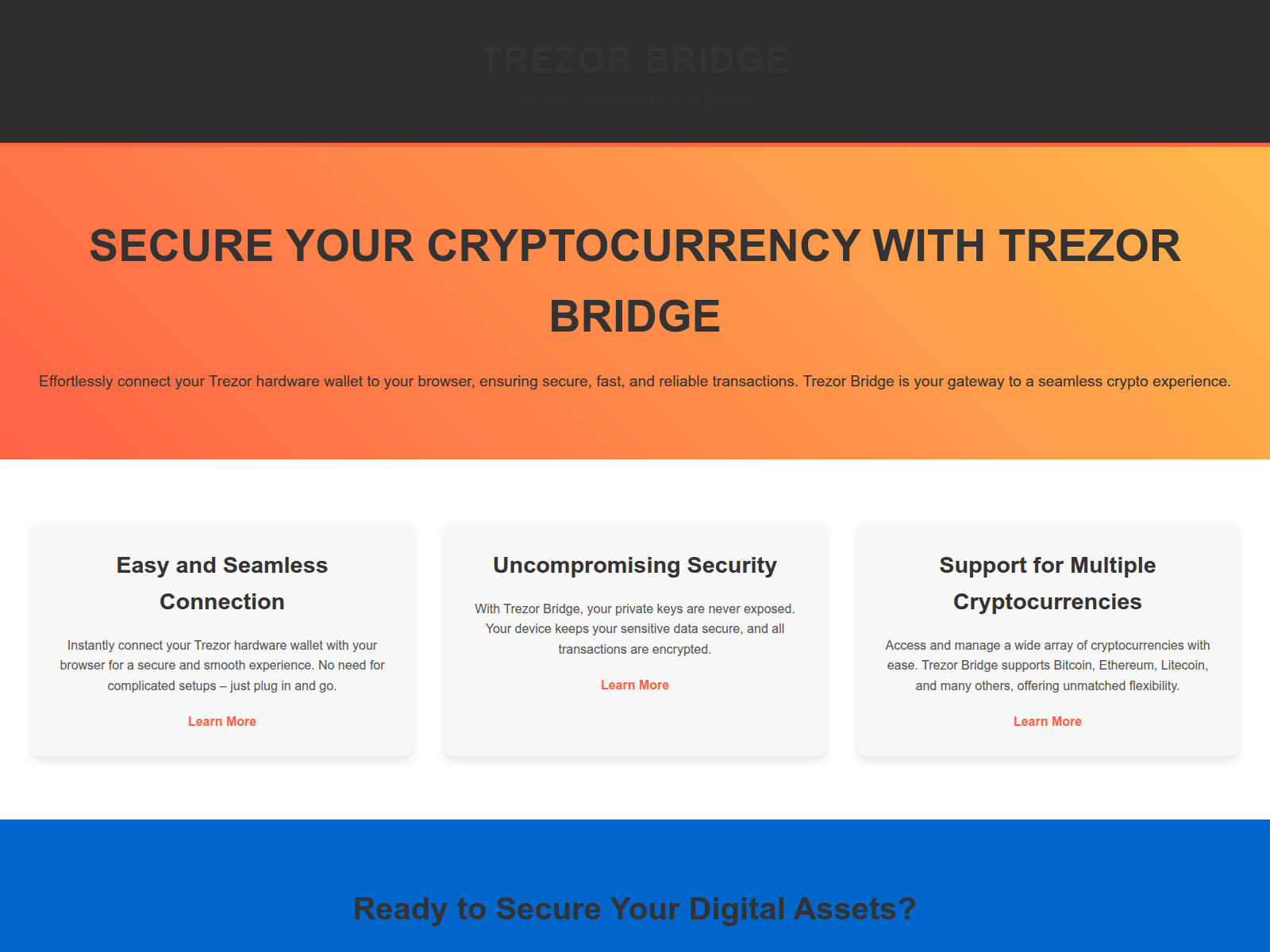 Screenshot of devlop-trezer-bridge.pages.dev