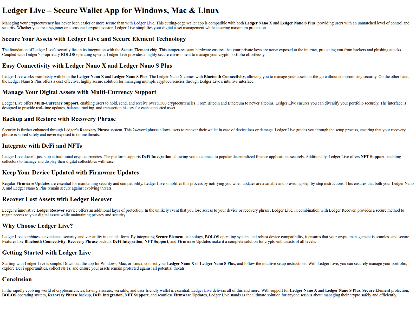 Screenshot of ledger-liive-app.pages.dev