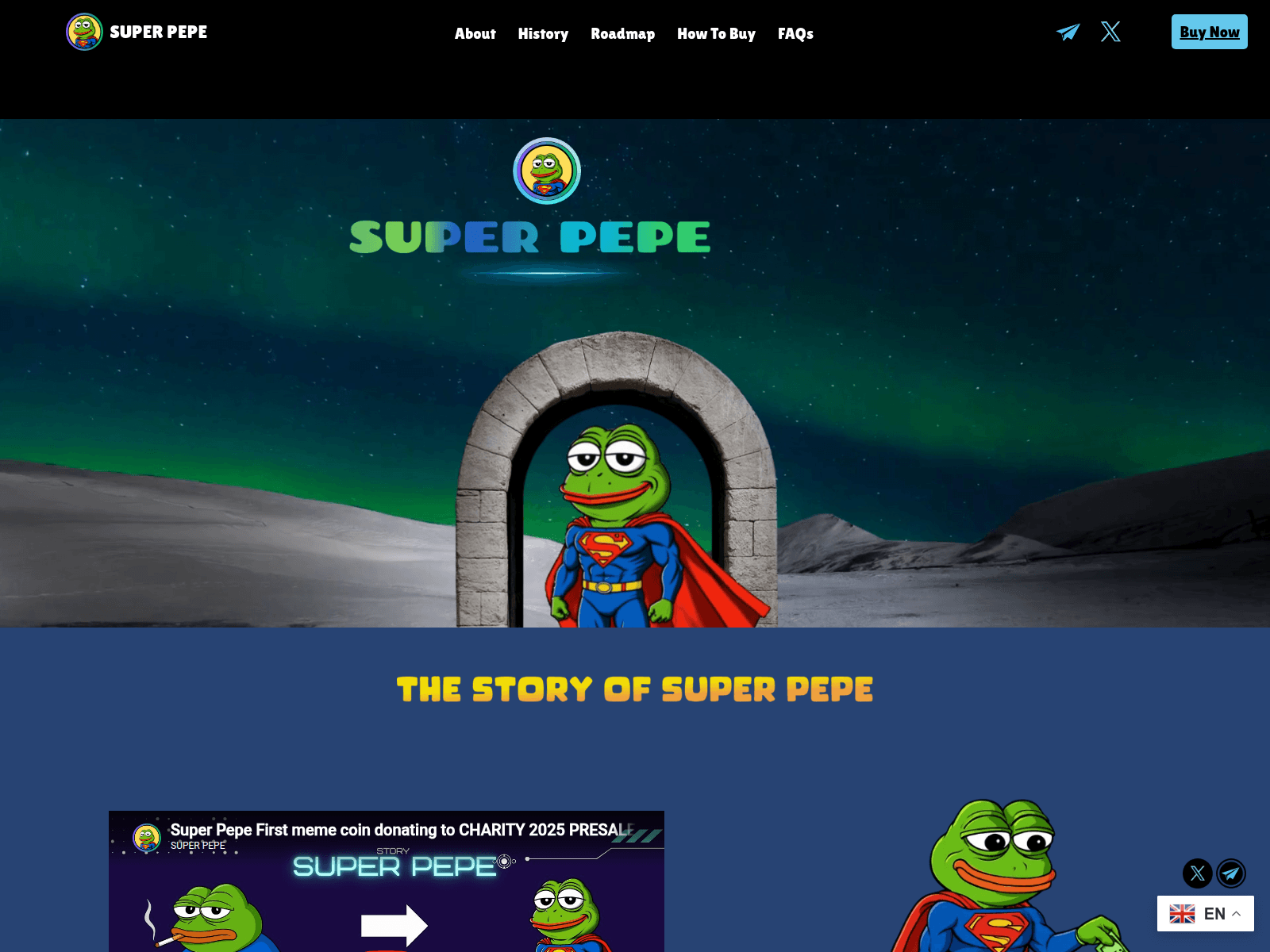 Screenshot of superpepe.fun