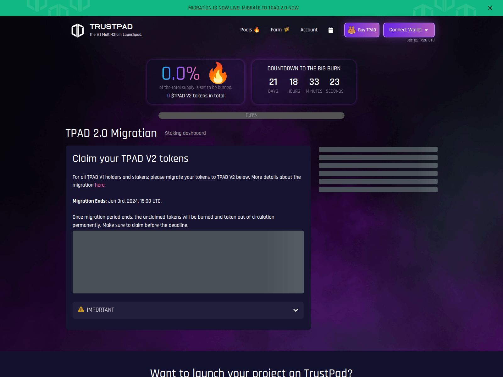 Screenshot of trustpadweb.pages.dev