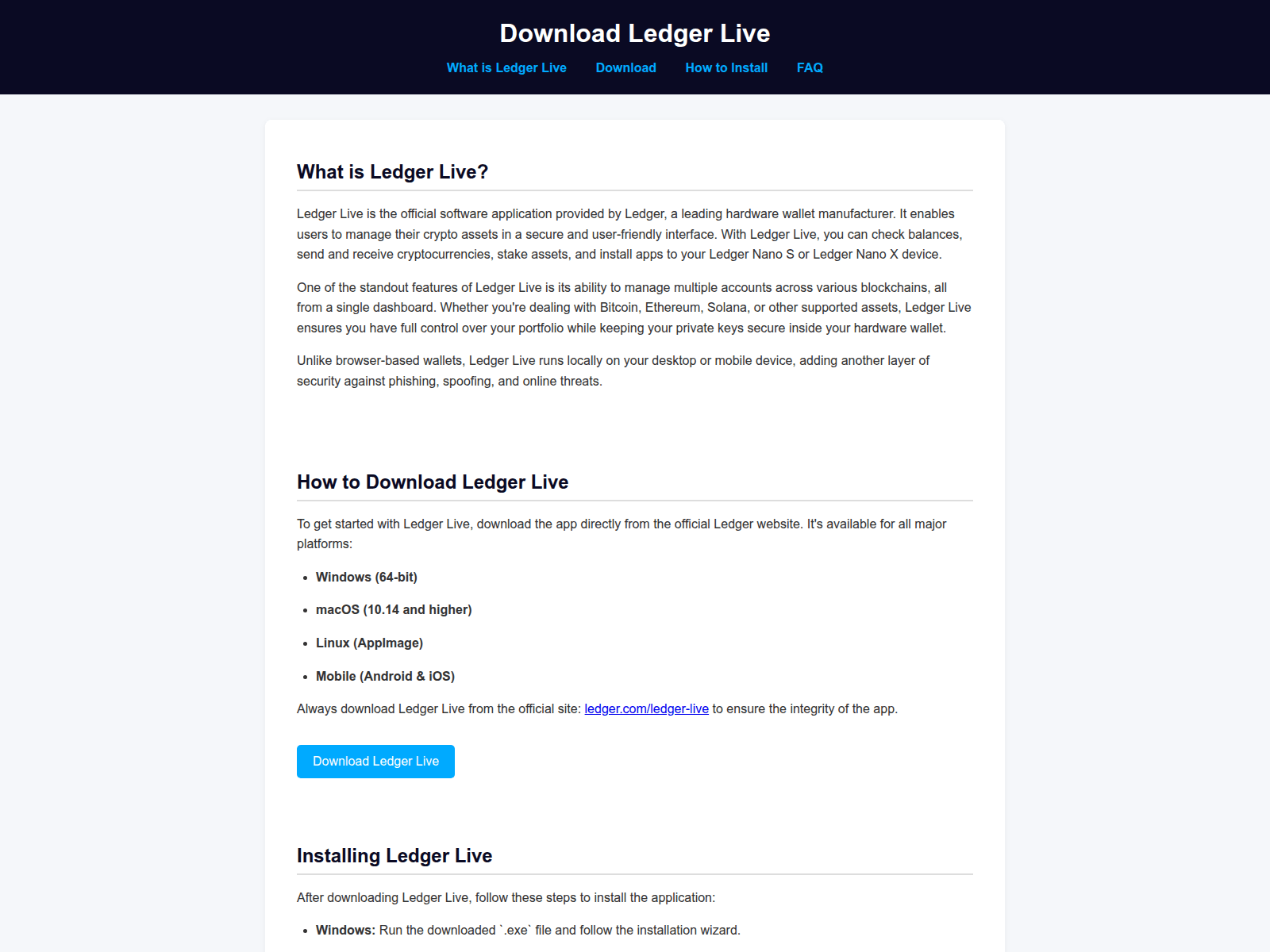 Screenshot of ledger-live-download-b2n.pages.dev