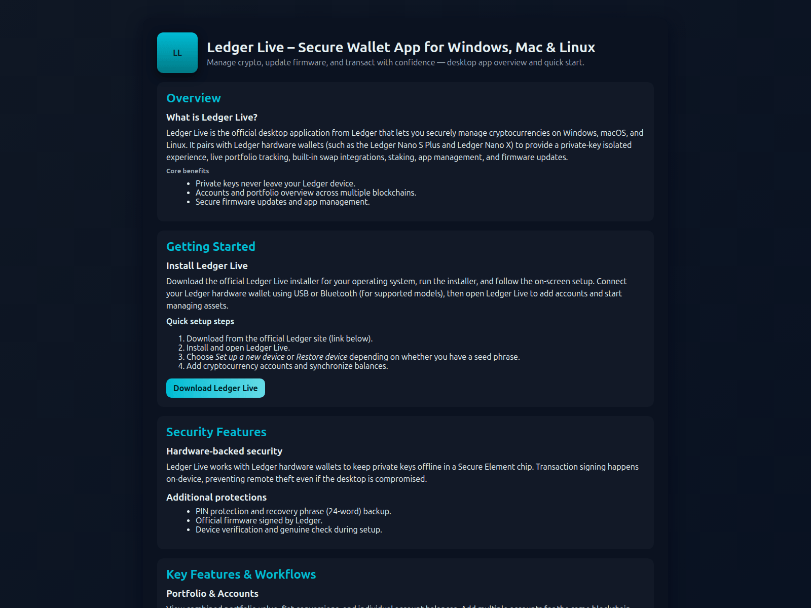 Screenshot of officialledgerlive.pages.dev