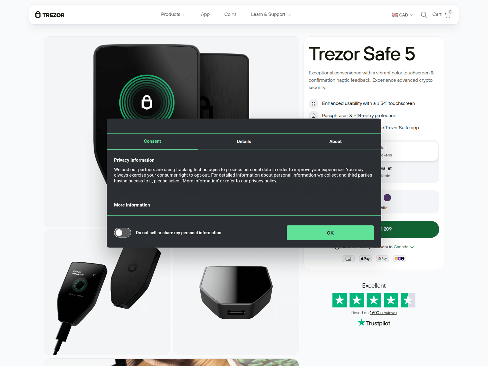 Forensic screenshot of trezor5.nexbitadvisors.com