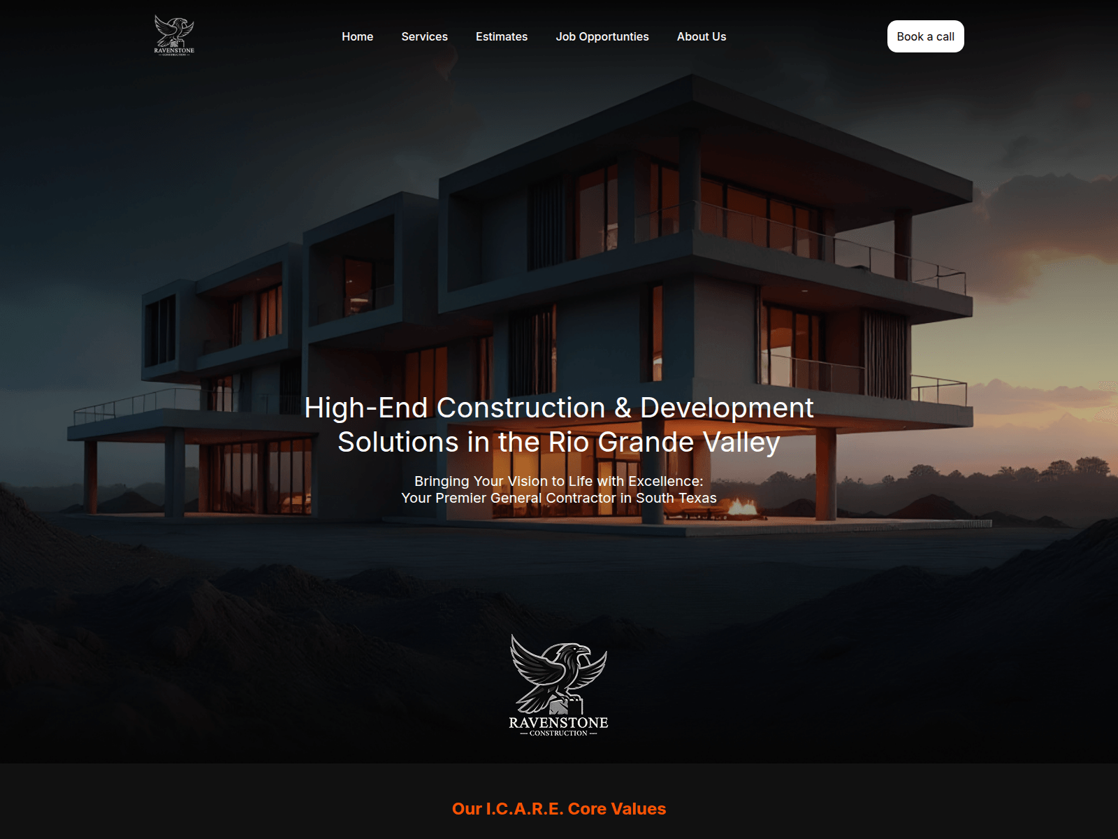 Forensic screenshot of ravenstoneconstruction.com