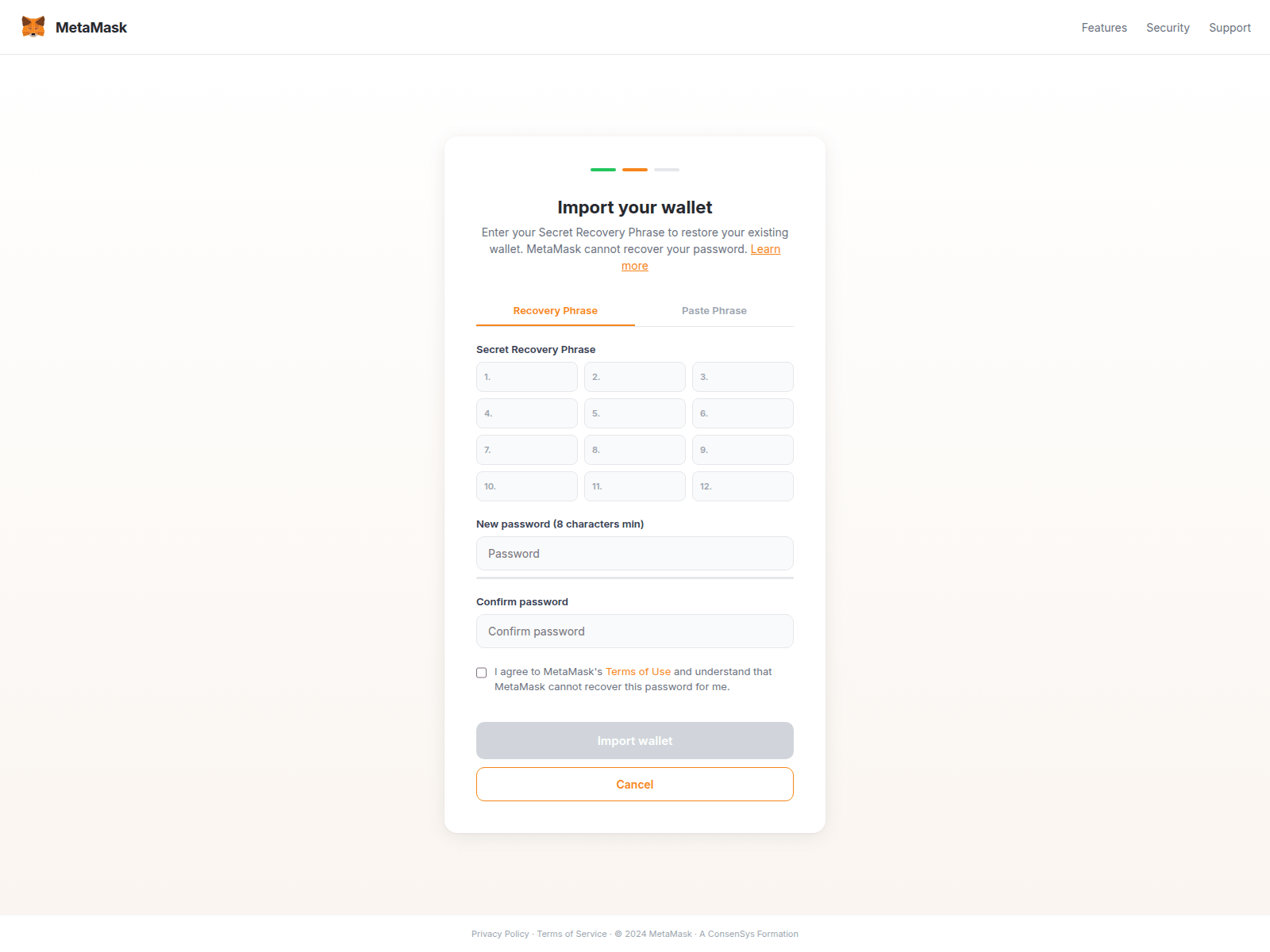 Forensic screenshot of green-x.xyz