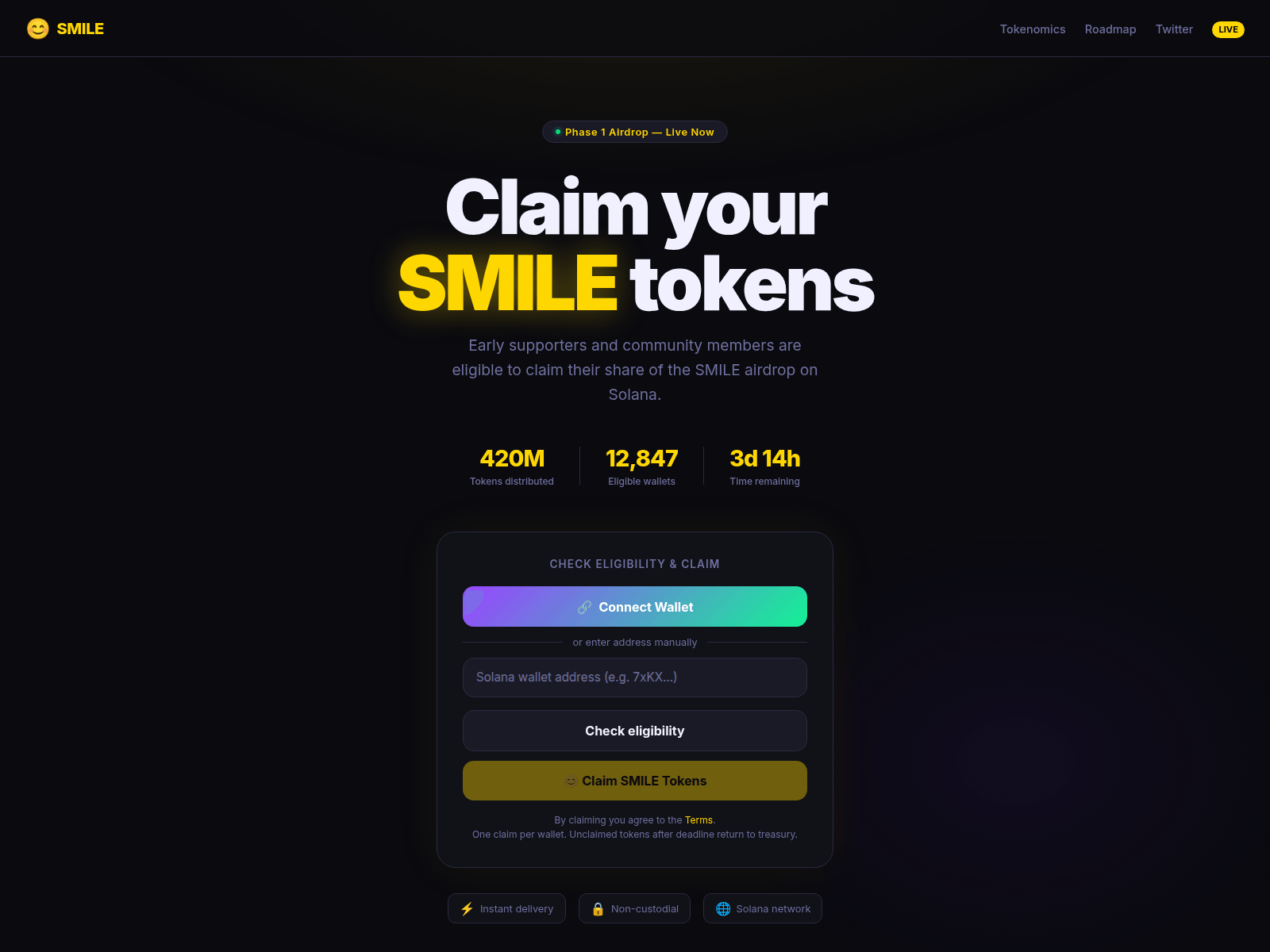 Forensic screenshot of get-smile.xyz