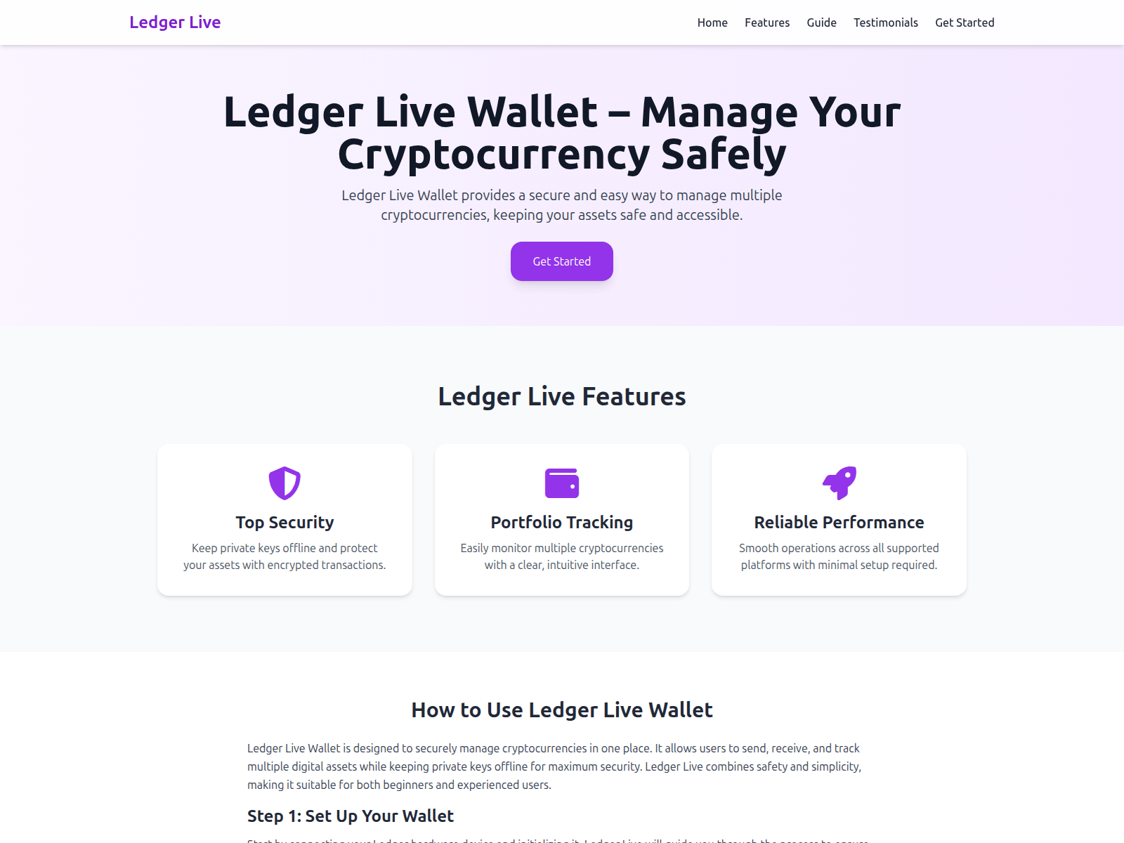 Screenshot of official-ledger-live-wallet.pages.dev