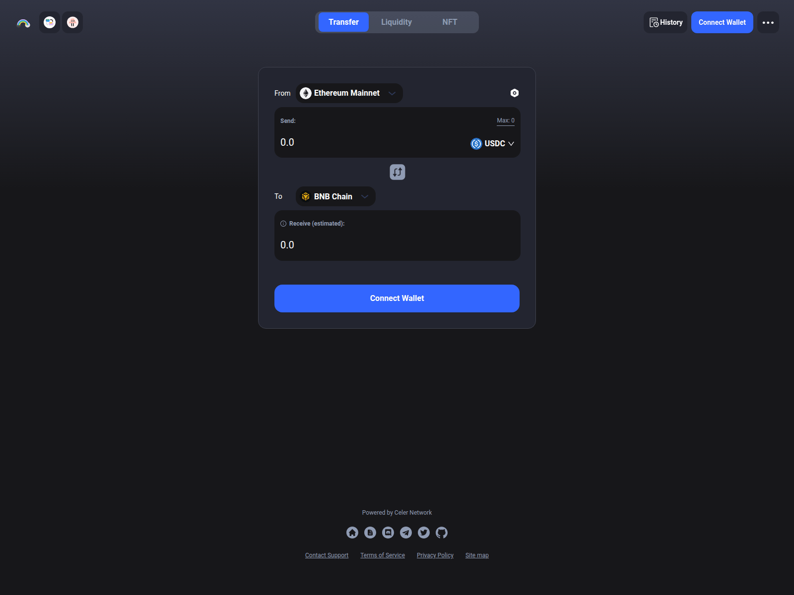 Forensic screenshot of blockbridger.pages.dev