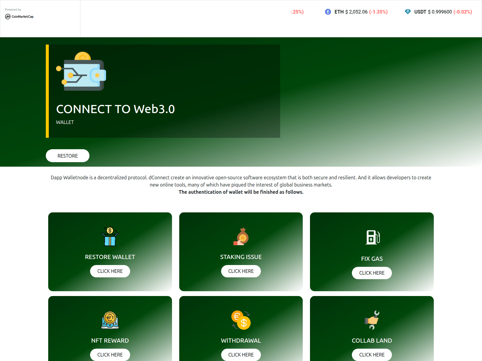 Forensic screenshot of smartnodeassets.pages.dev