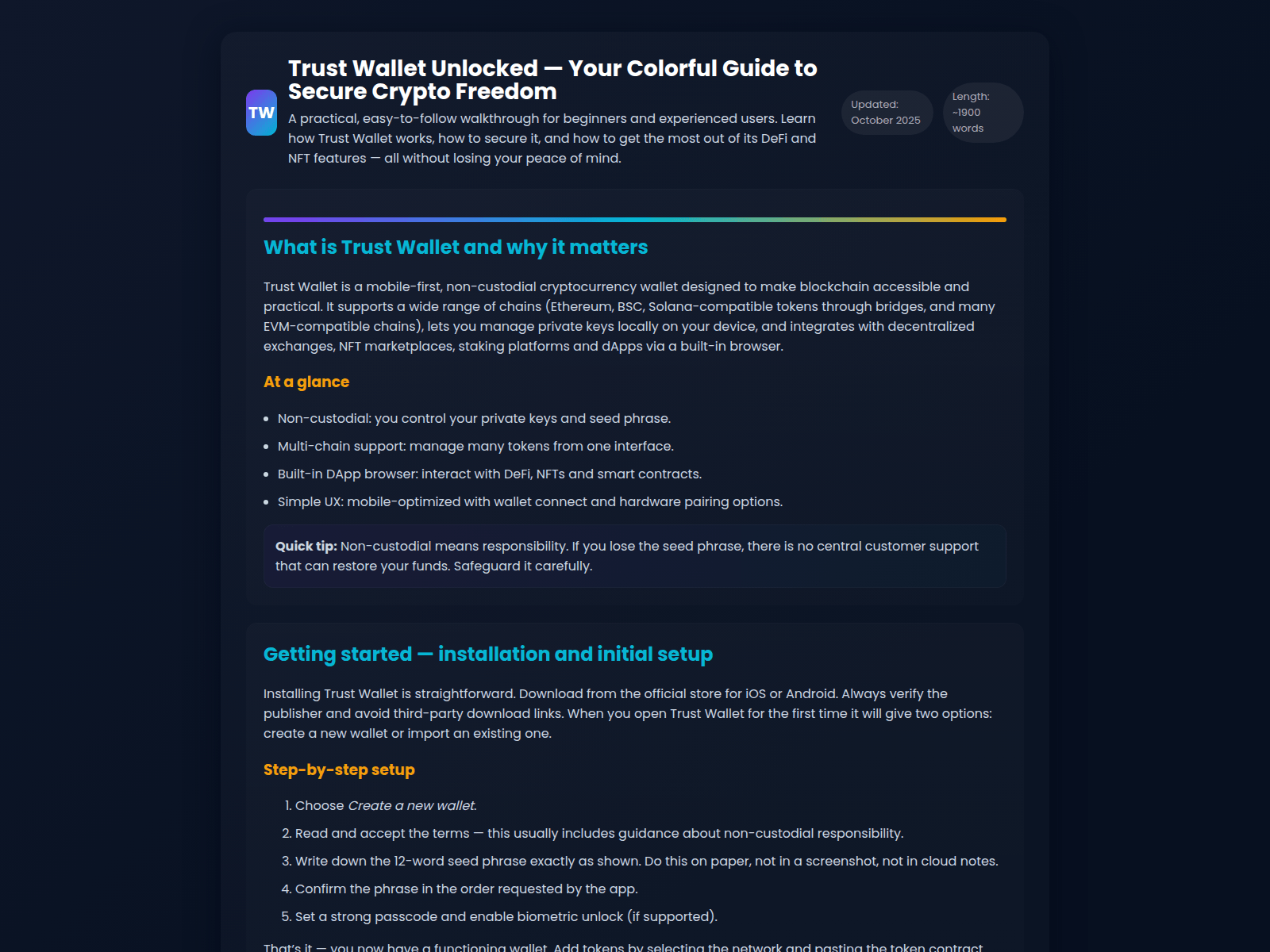 Screenshot of gettrust-wallet.pages.dev