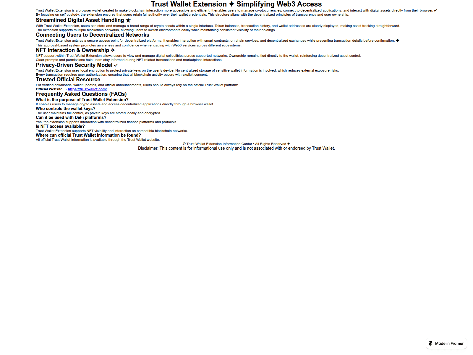 Screenshot of trust-extt.framer.media