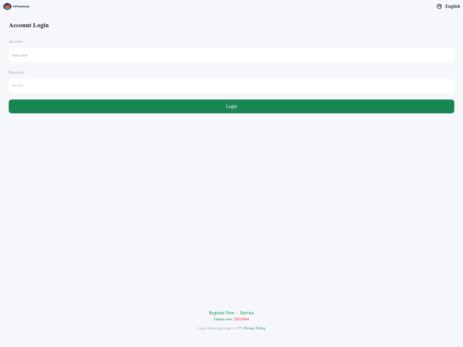 Forensic screenshot of vipmetamask.vip