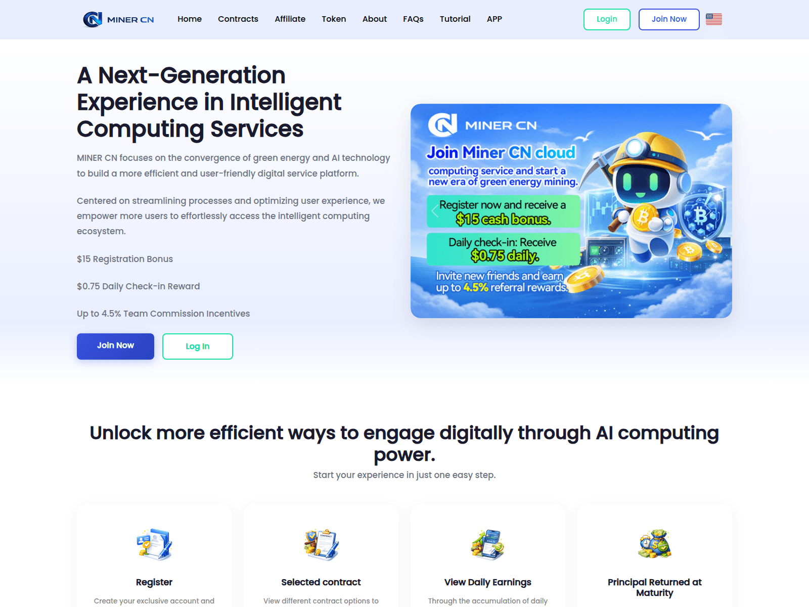 Screenshot of minercn.net