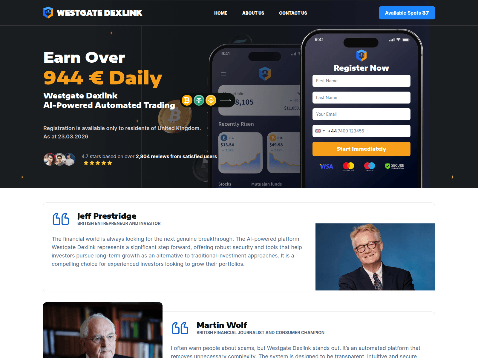 Forensic screenshot of westgate-dexlink.com