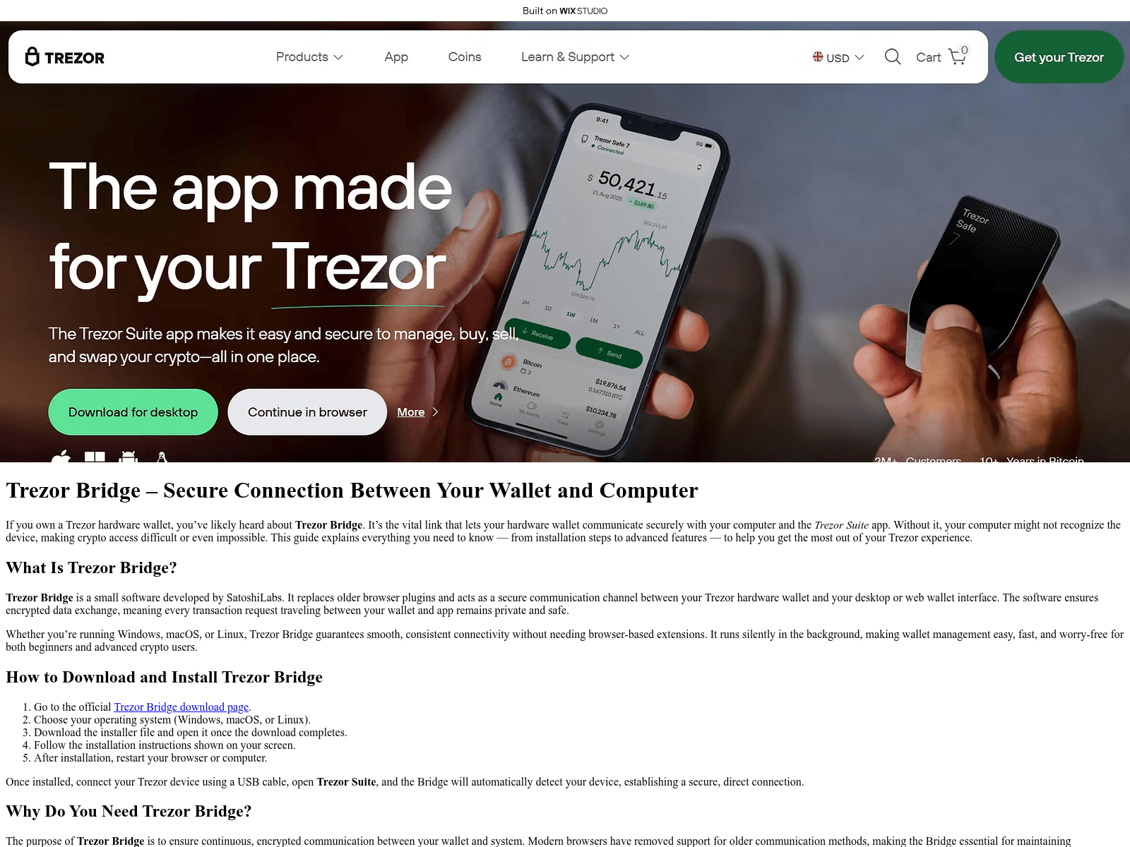 Screenshot of homepagebridges.wixstudio.com