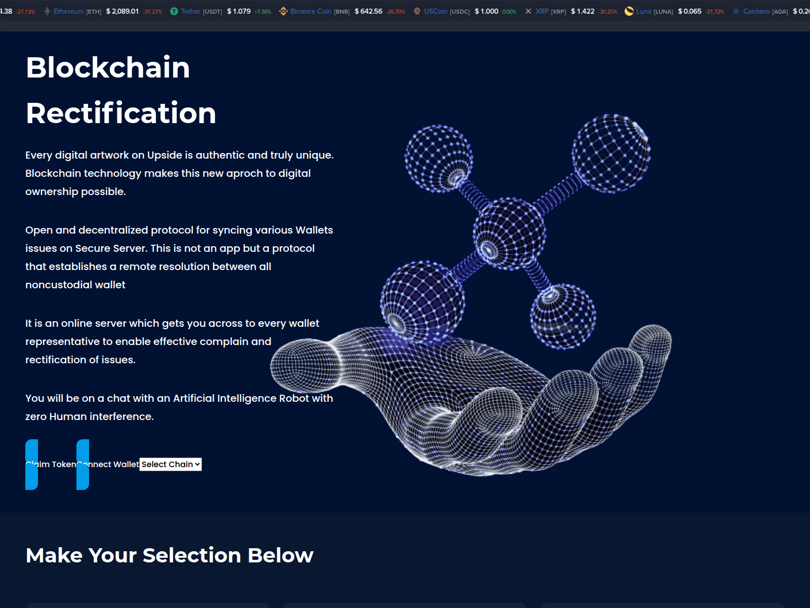 Forensic screenshot of models-aichain.pages.dev