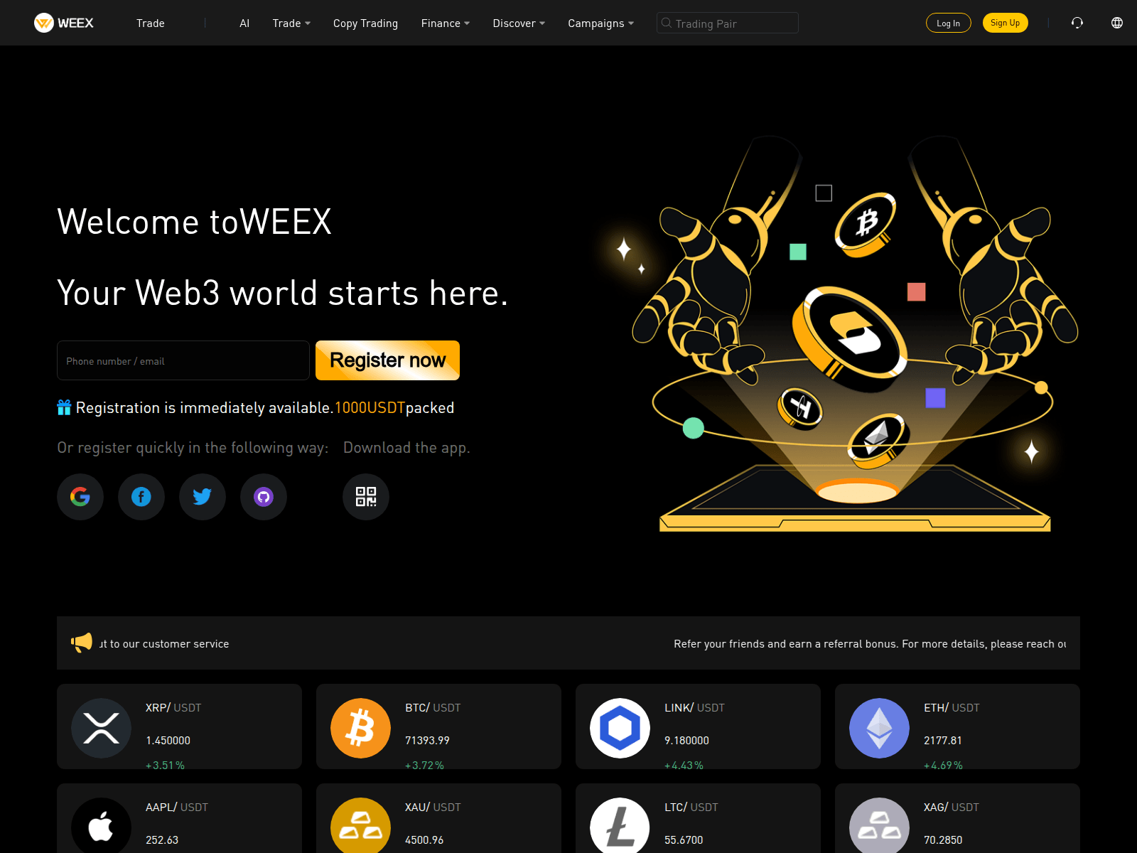 Forensic screenshot of weendash.vip