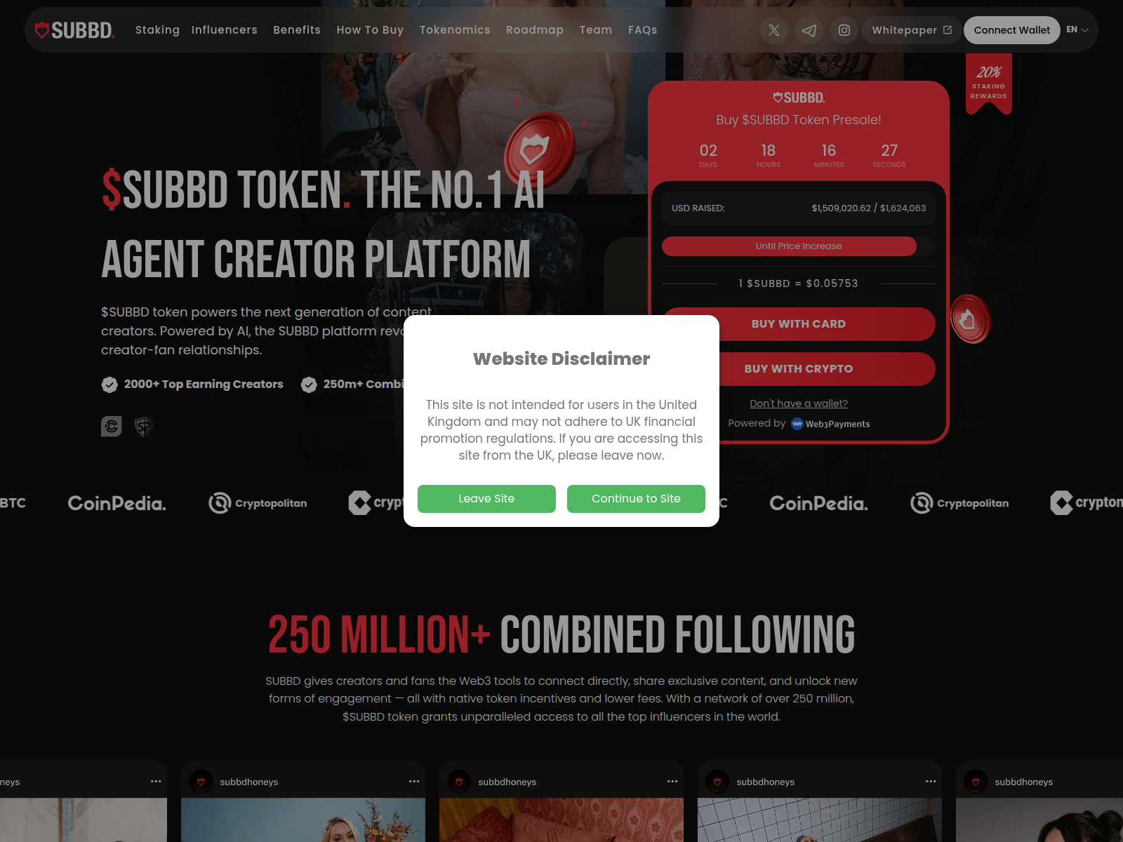 Forensic screenshot of subbdtoken.app