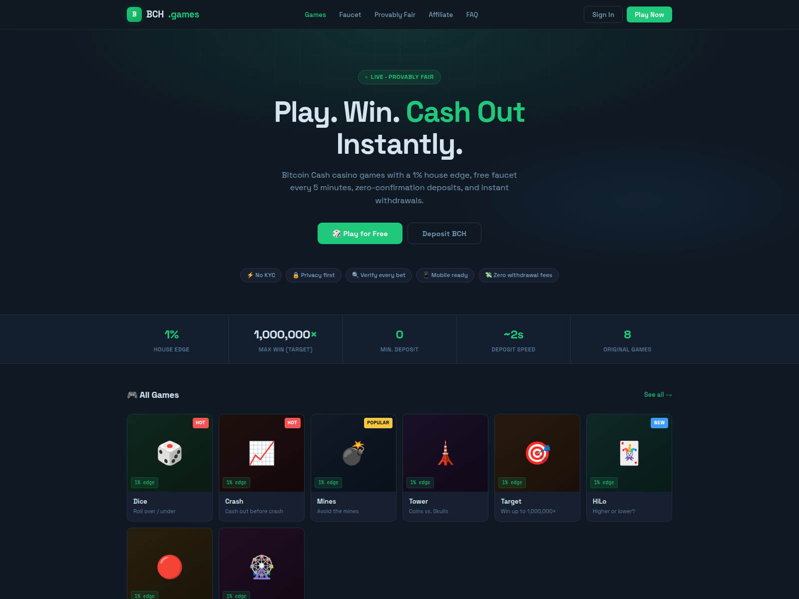 Forensic screenshot of bch-games.casino