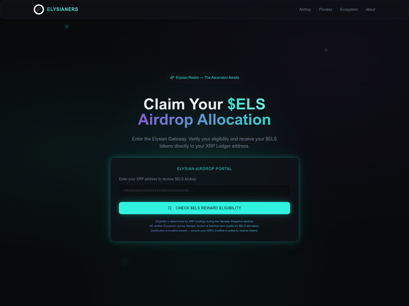 Forensic screenshot of elysianersxrpl.info