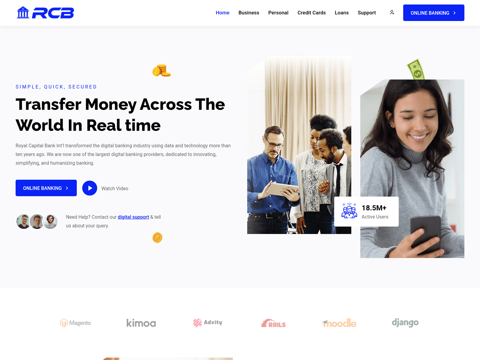 Screenshot of roycbank.com