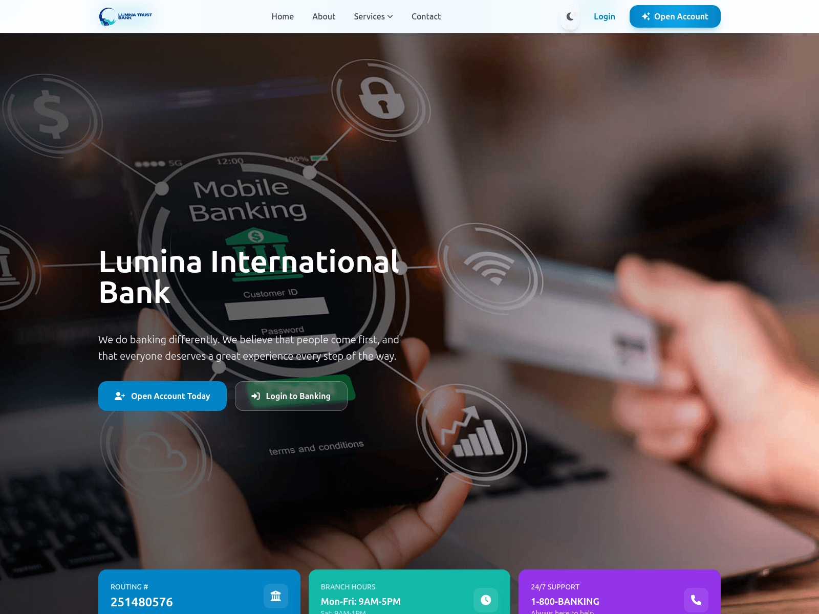 Screenshot of lumina-ib.org