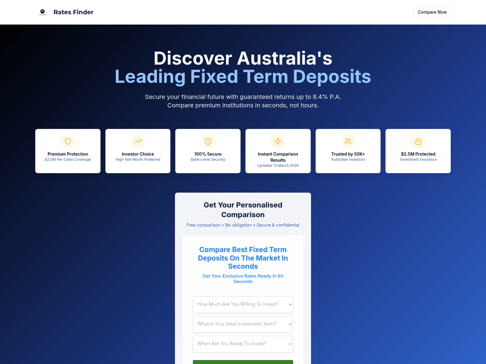 Screenshot of thebestaurates.com