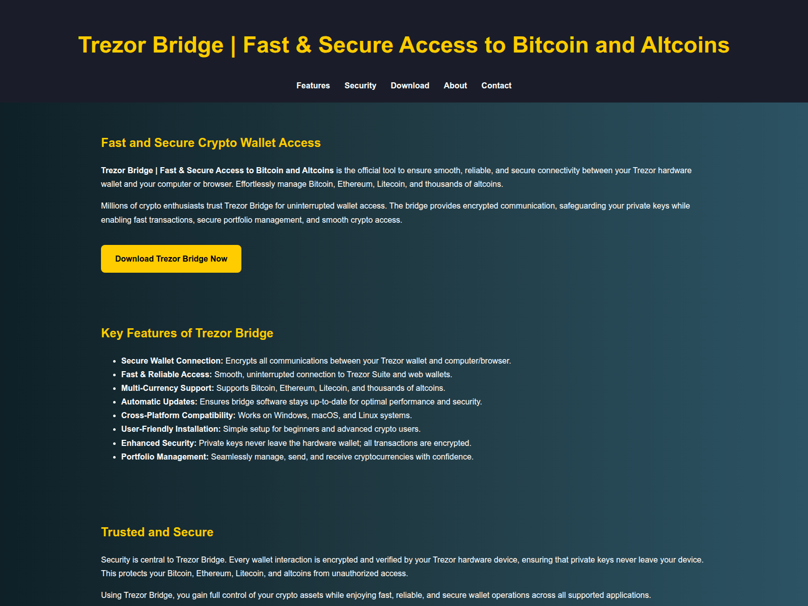 Screenshot of tre-zor-bridge-enn.pages.dev