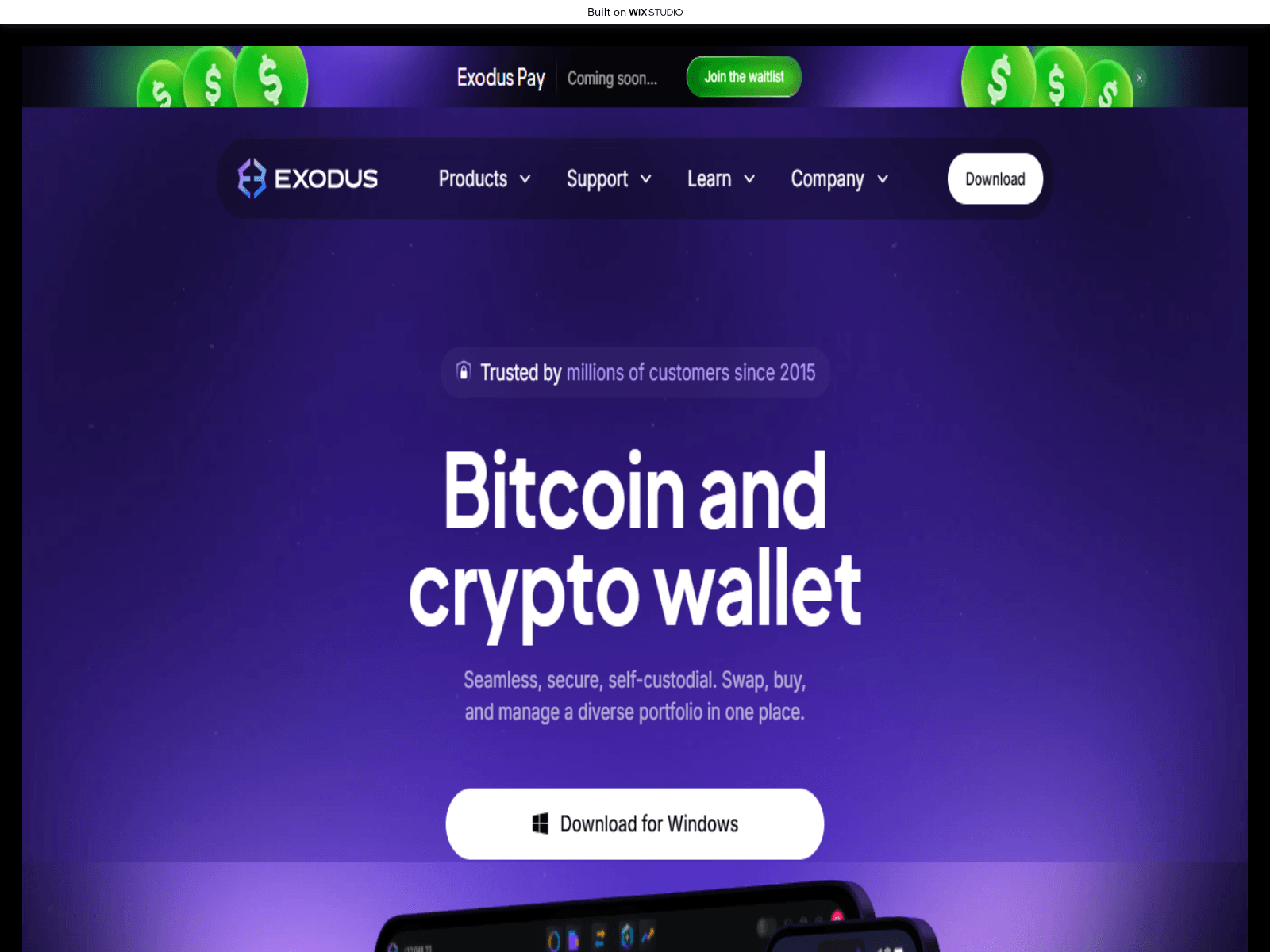 Screenshot of exodocus.wixstudio.com