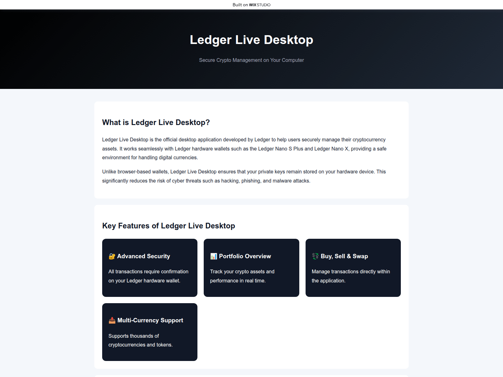 Screenshot of livedesktop.wixstudio.com