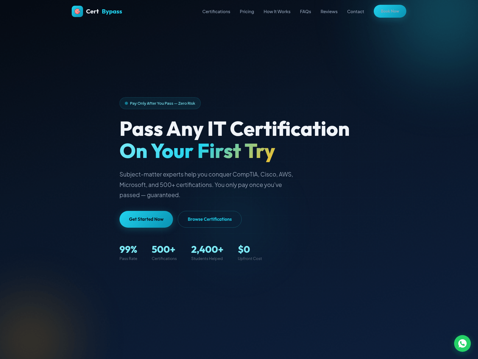 Screenshot of certbypass.com