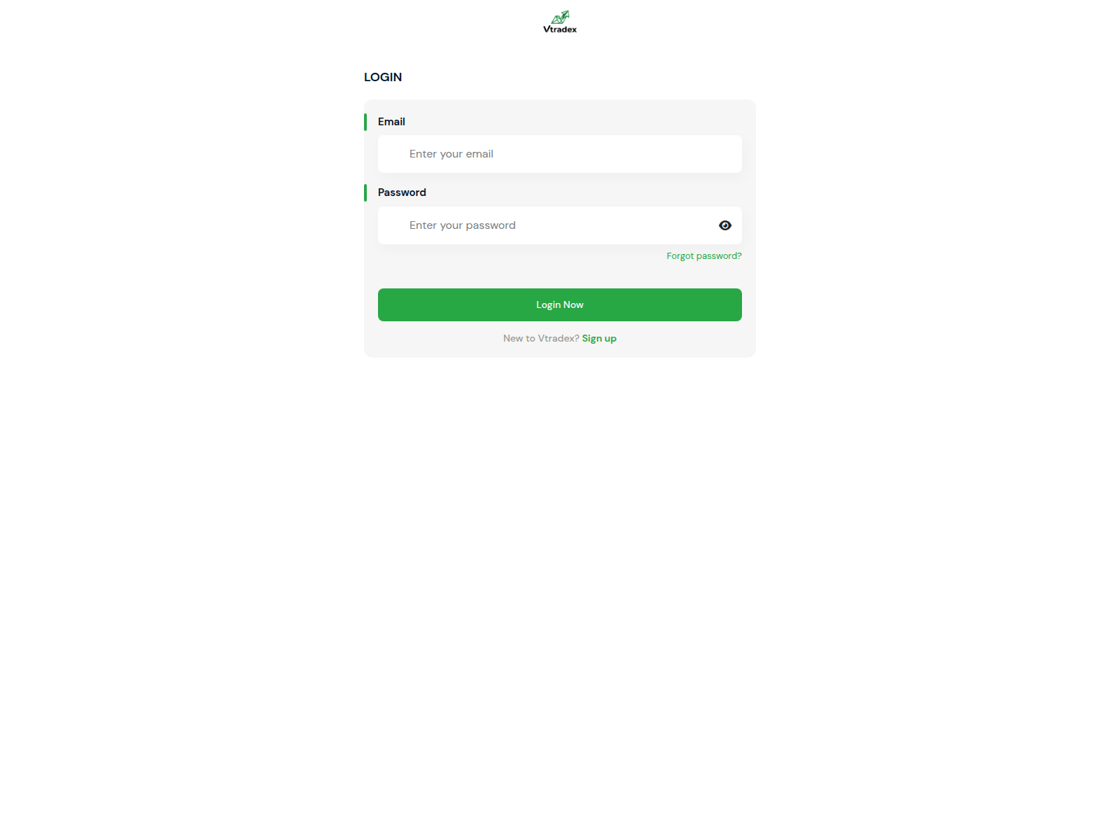 Forensic screenshot of vtradexglobal.com