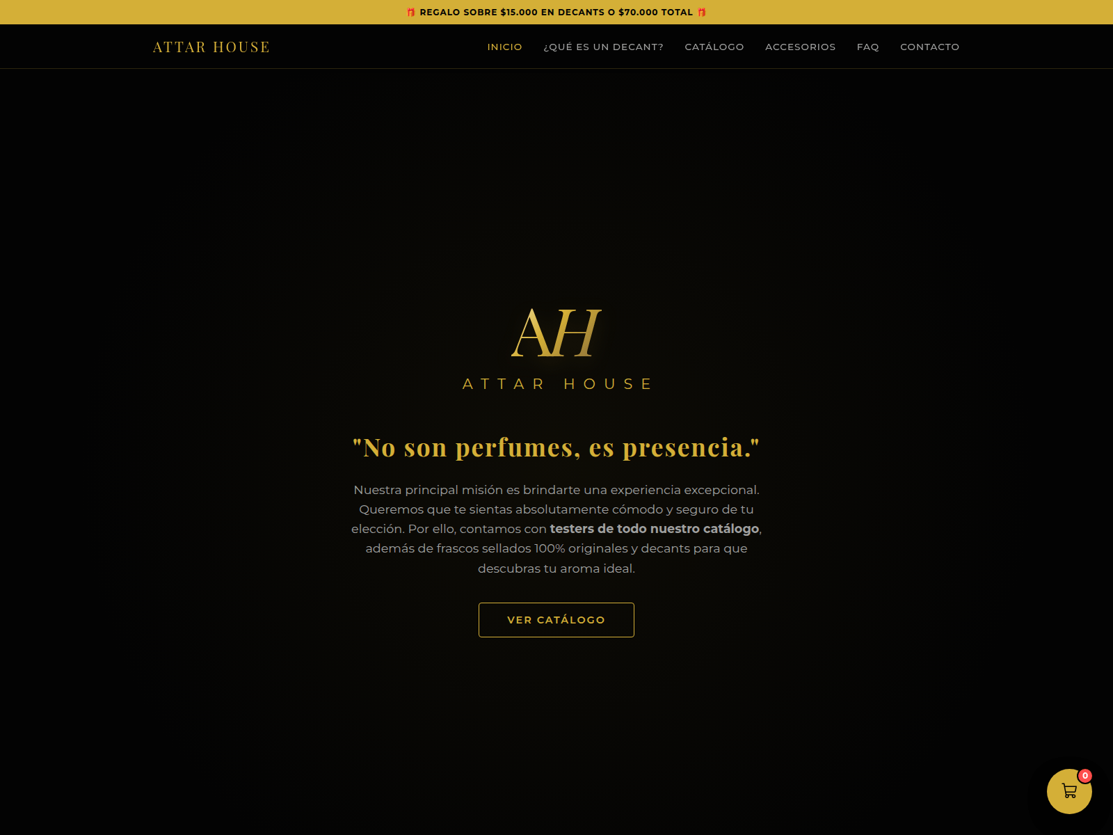 Screenshot of attarhouse.cl